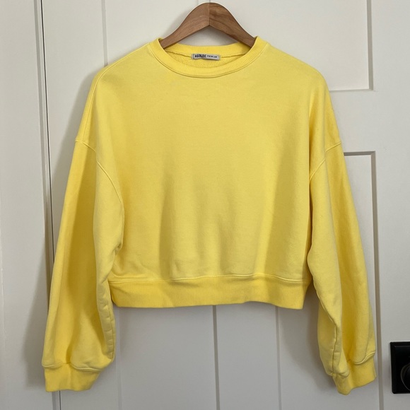 AGOLDE Balloon Sleeve Cropped Sweatshirt - Picture 3 of 6